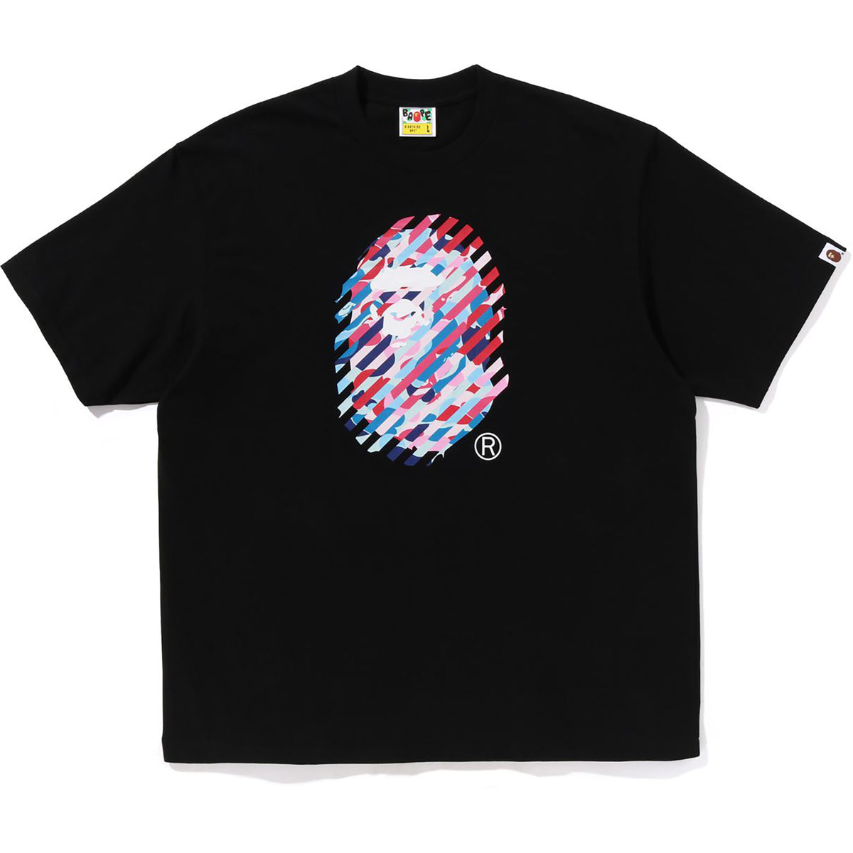 BAPE Black ABC Camo Illusion Ape Head Relaxed Fit T-shirt