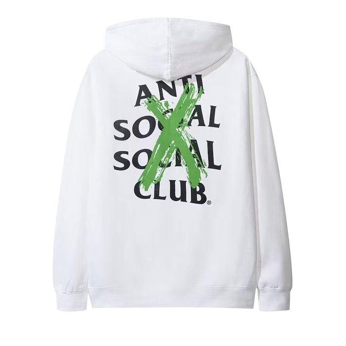 Anti Social Social Club Cancelled Remix Hoodie White