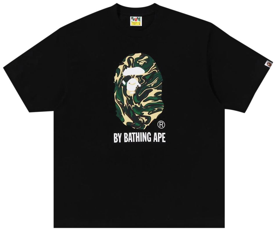BAPE Black 1st Camo Marbling 'By Bathing Ape' T-shirt