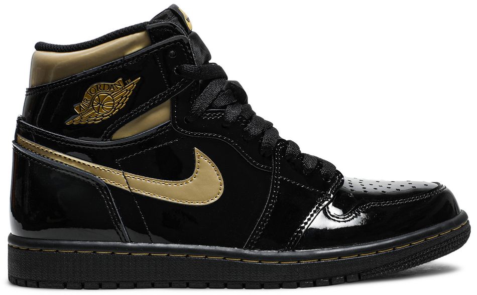 USED Jordan 1 Retro High Black Metallic Gold (2020)