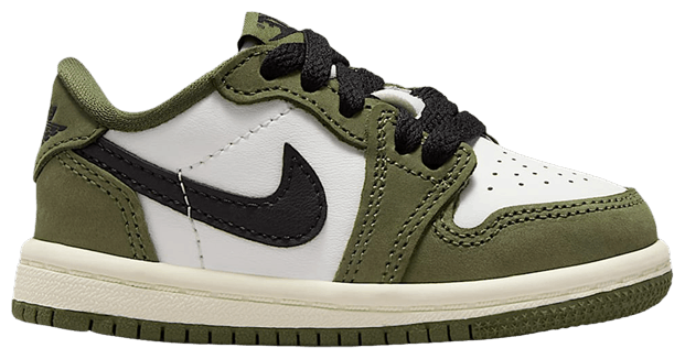 Jordan 1 Retro Low Medium Olive Summit White Sail Black