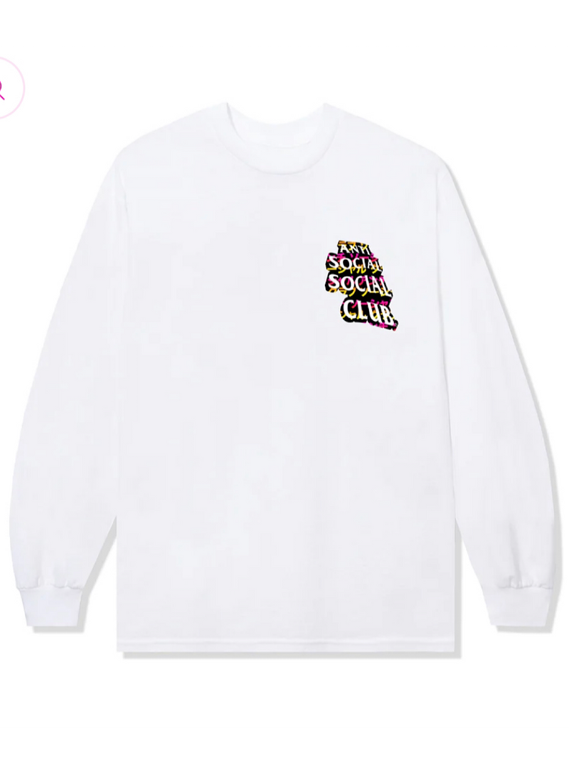 Anti Social Social Club Twisted Quickness Long Sleeve Tee White