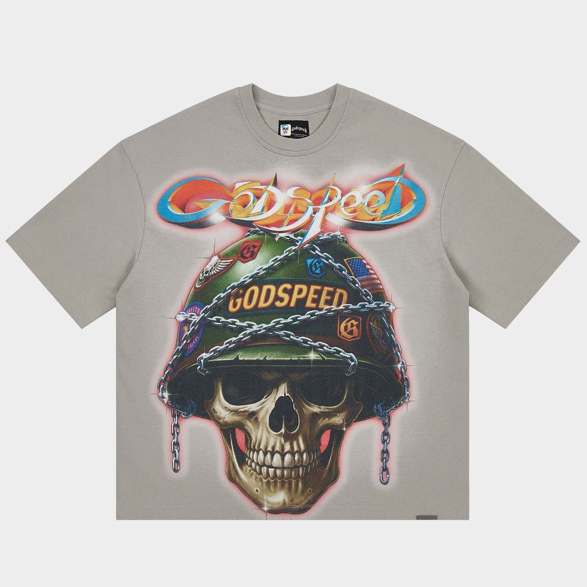 Godspeed Badges of Honor T-shirt (Wolf Grey)