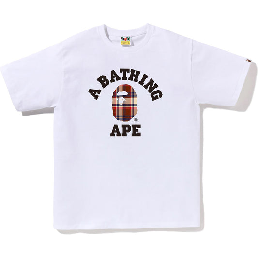 BAPE Abc College Burberry Tee White