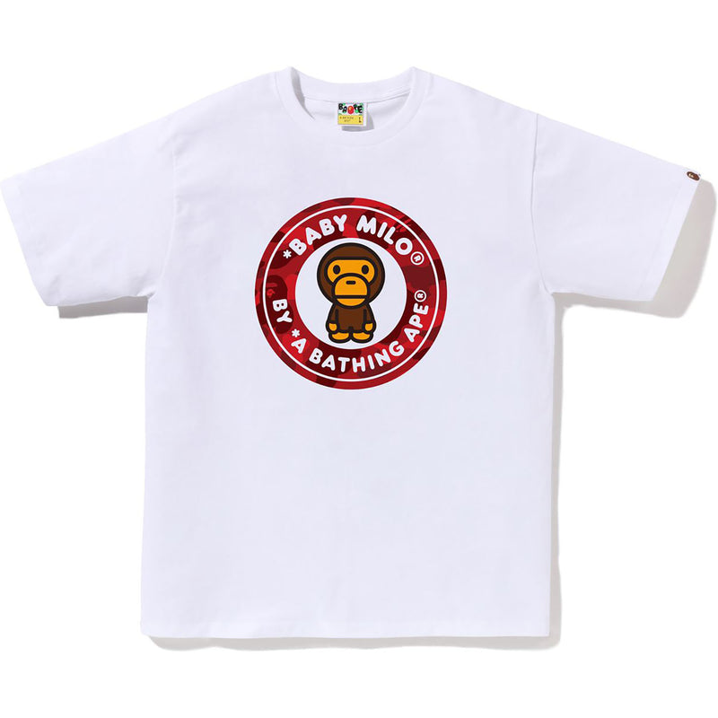 BAPE Baby Milo Red Circle Tee White