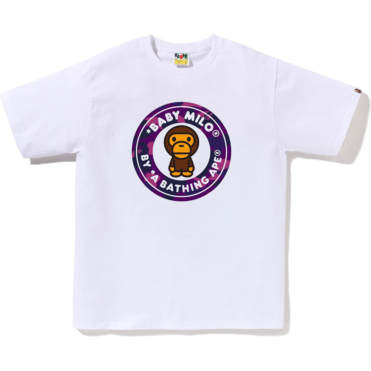 PROMO BAPE Baby Milo Purple Circle Tee White