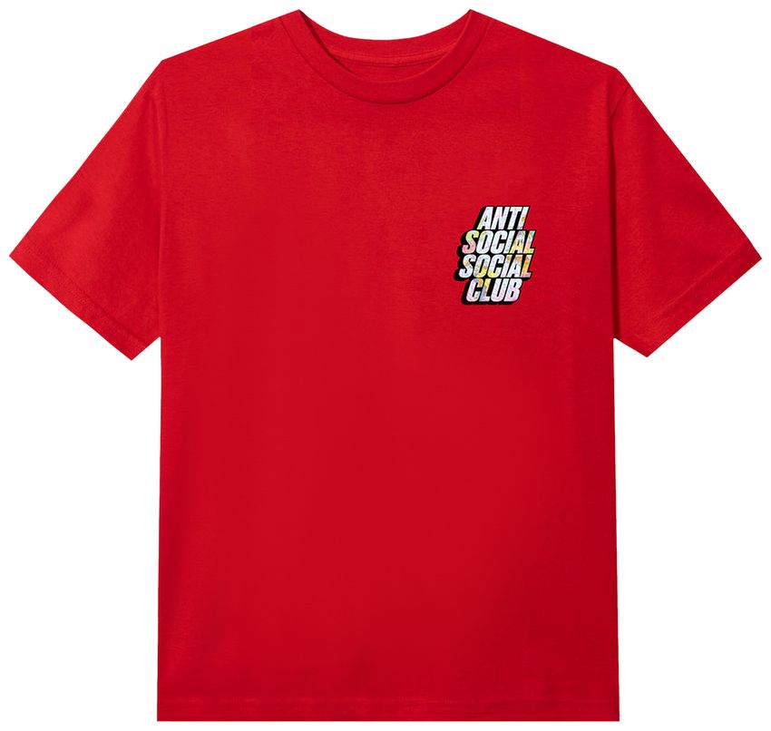 Anti Social Social Club Drop A Pin Tee Red