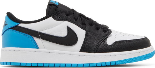 USED Jordan 1 Retro Low OG Black Dark Powder Blue (GS)