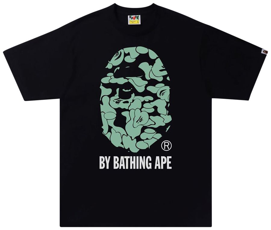 BAPE Text Code Camo By Bathing Ape Tee Black