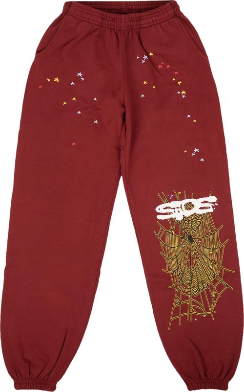 PROMO Sp5der Logo Sweatpant Maroon