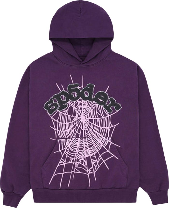 Sp5der Web Hoodie Purple