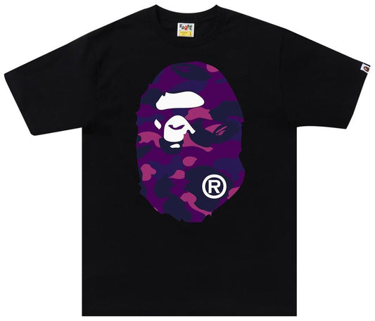BAPE Color Camo Big Ape Head Tee Black/Purple