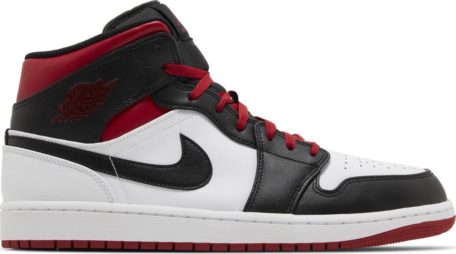 Jordan 1 Mid Gym Red Black Toe