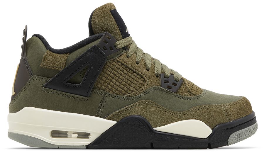 USED Jordan 4 Retro SE Craft Medium Olive (GS)
