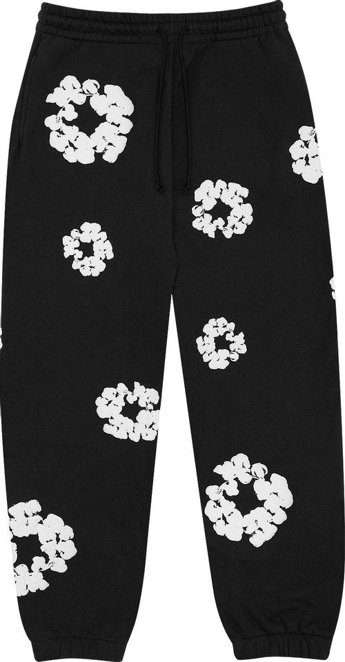 PROMO Denim Tears The Cotton Wreath Sweatpants Black