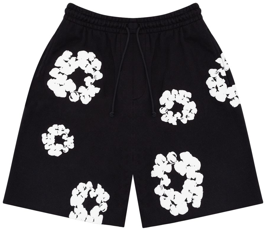 Denim Tears The Cotton Wreath Shorts Black