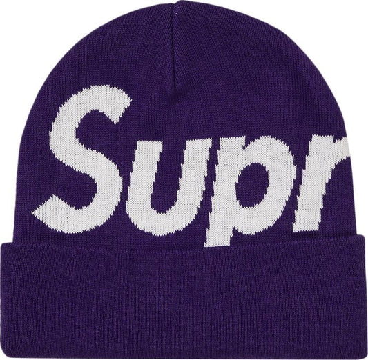 Supreme Big Logo Beanie (FW23) Dark Purple