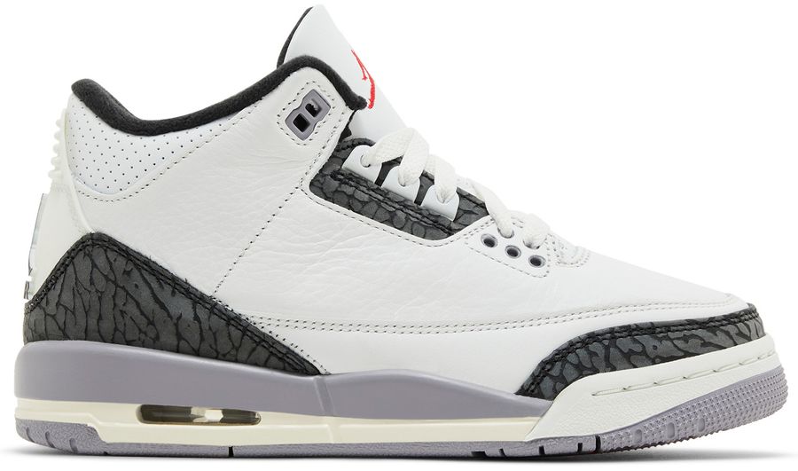 USED Jordan 3 Retro Cement Grey (GS)