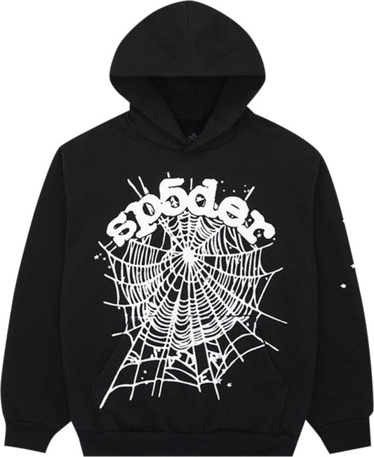 Sp5der OG Web Hoodie Black