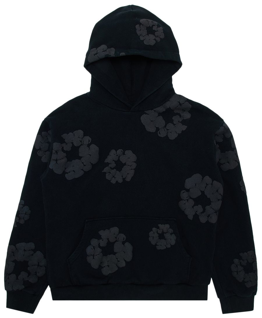 Denim Tears Mono Cotton Wreath Hoodie Black