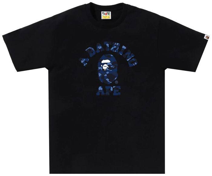 BAPE Color Camo College Tee Black/Navy