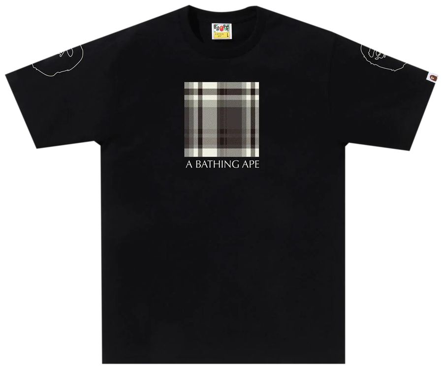 BAPE Check Box Tee Black