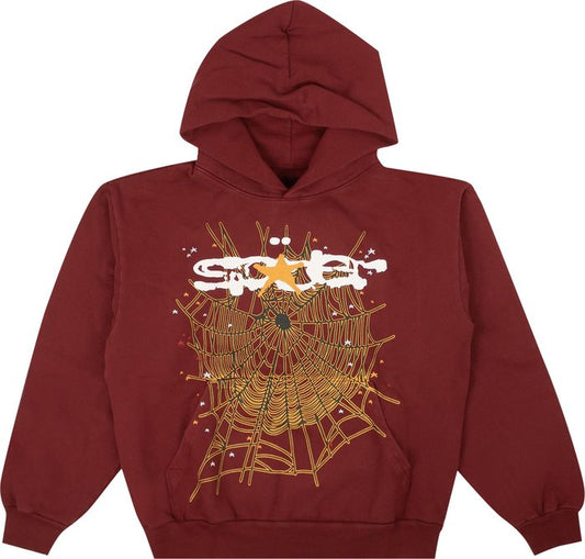 PROMO Sp5der Logo Hoodie Maroon