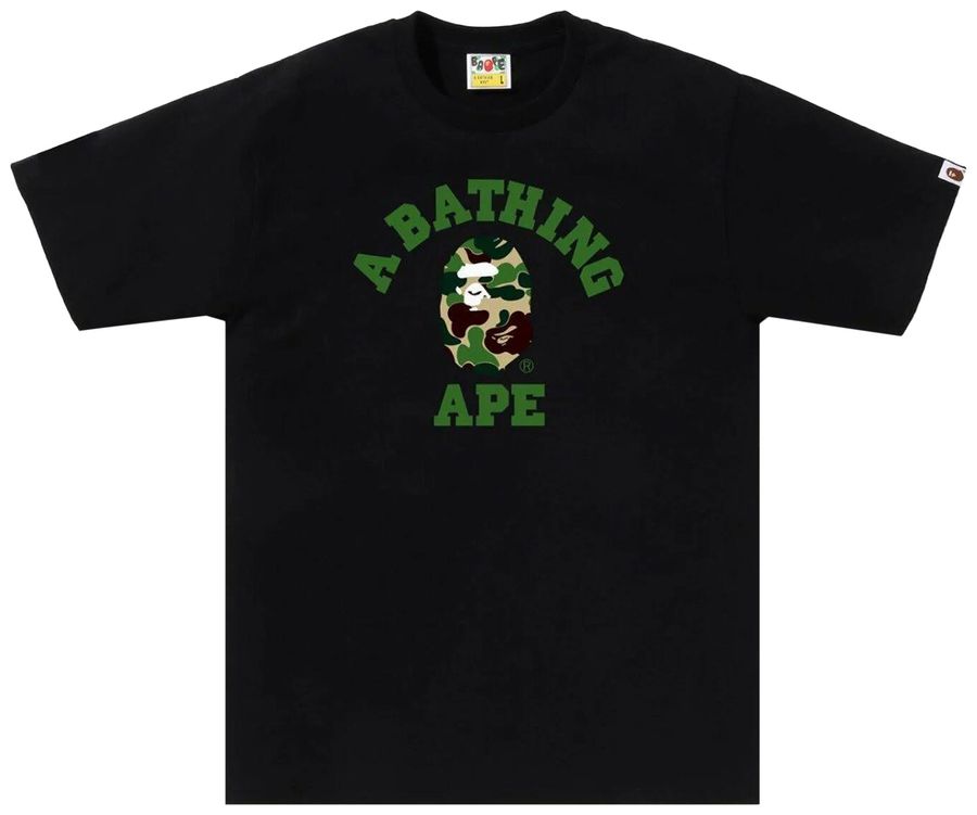 BAPE ABC Camo College Tee (SS25) Black/Green