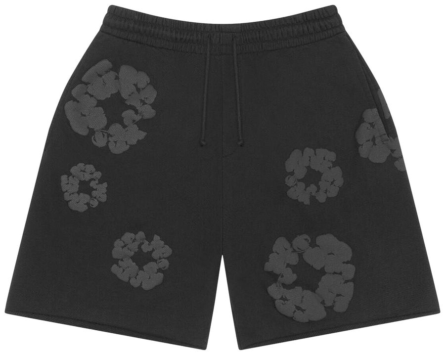 Denim Tears Mono Wreath Sweatshorts Black