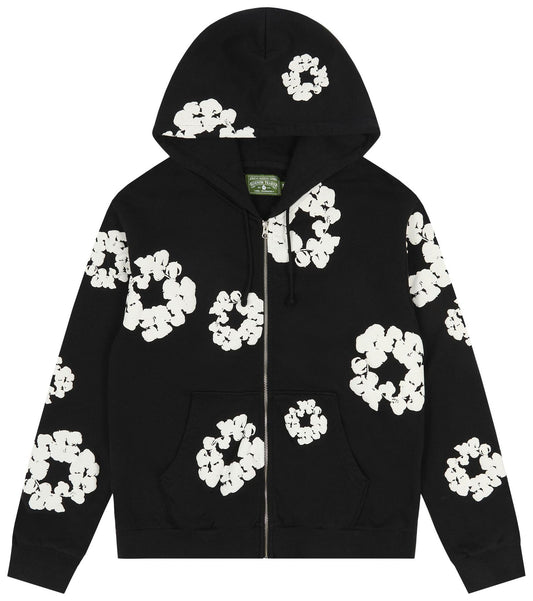 Denim Tears Cotton Wreath Zip Hoodie 'Black'