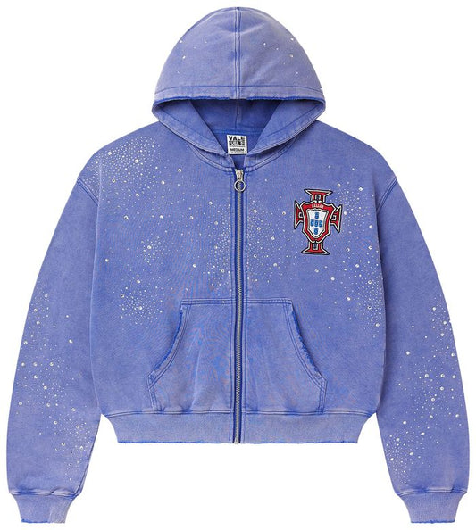 Vale Forever Sea Cluster Zip Up Hoodie Blue