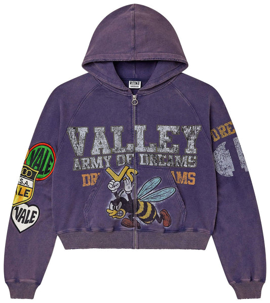 VALE Army Of Dreams Zip Up Hoodie Purple