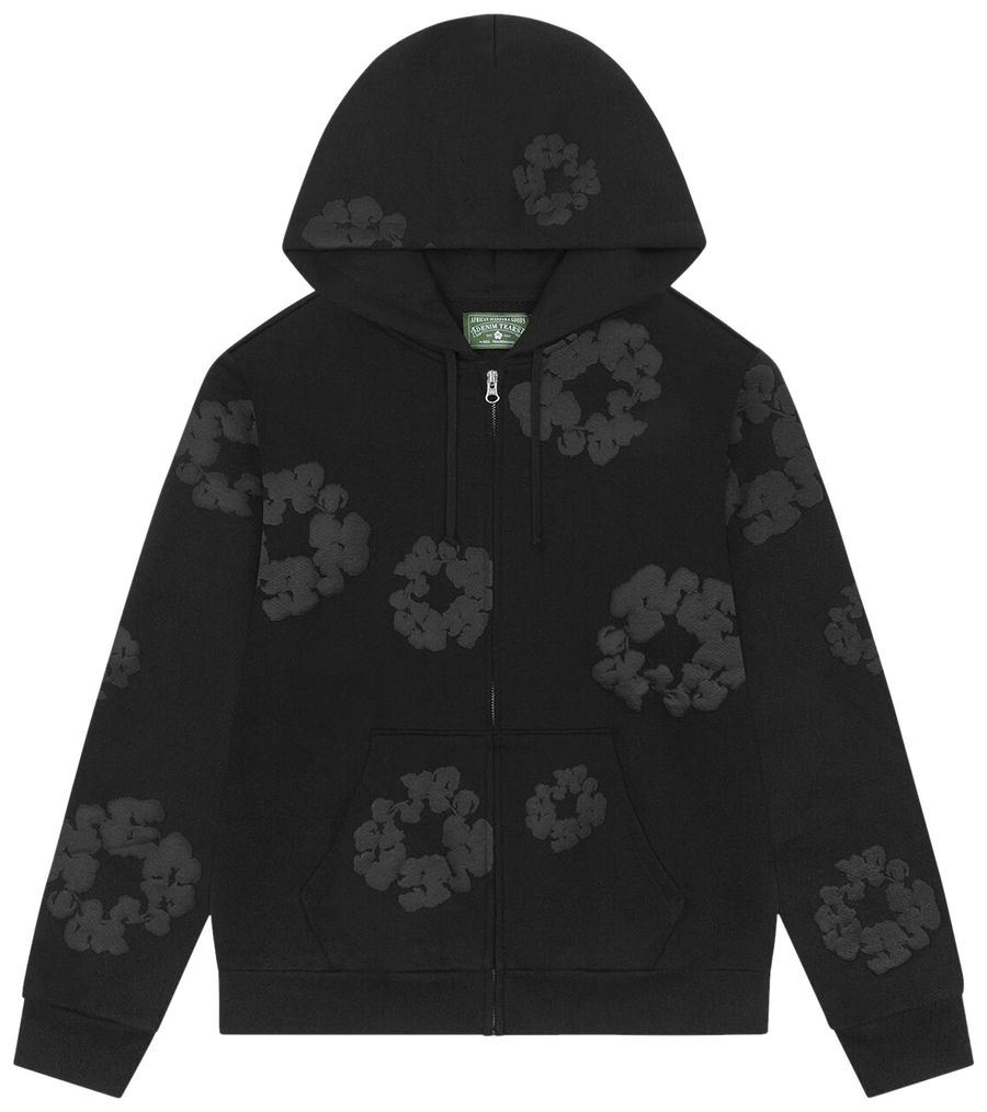 Denim Tears Mono Cotton Wreath Zip Hoodie