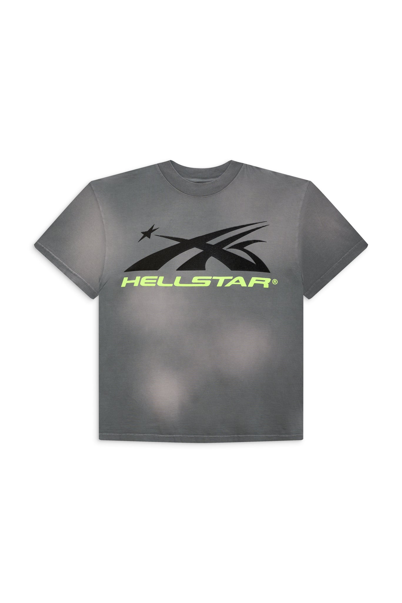 PROMO Hellstar Sports Core Logo Gel T-Shirt Lime Green Grey