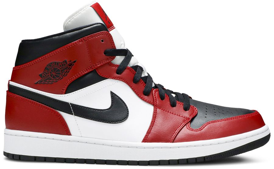 USED Jordan 1 Mid Chicago Toe