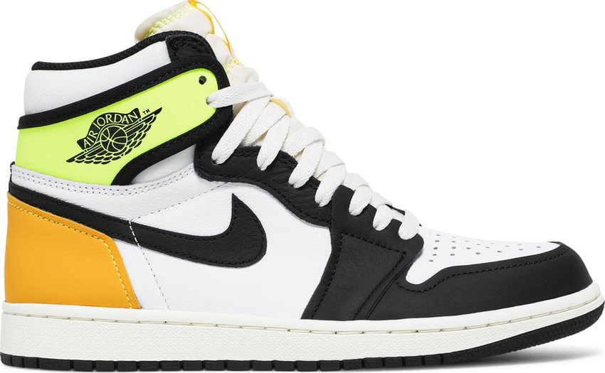 PROMO Jordan 1 Retro High White Black Volt University Gold