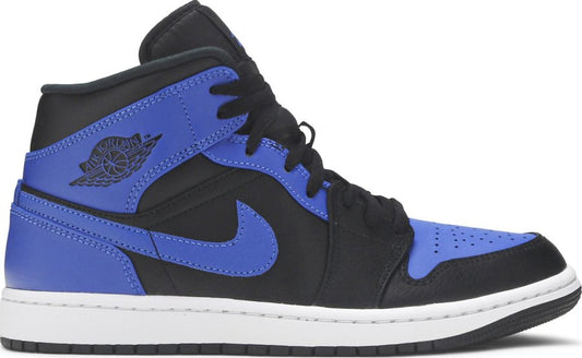 PROMO Jordan 1 Mid Hyper Royal Tumbled Leather