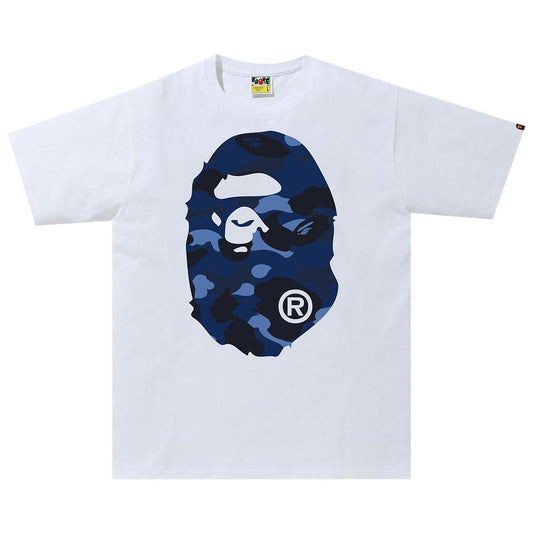 BAPE Color Camo Big Ape Head Tee White Blue