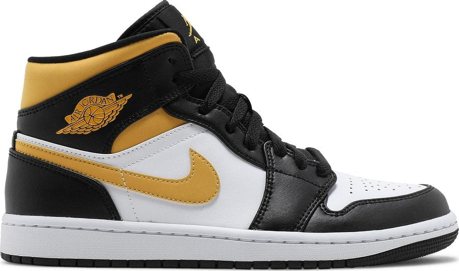 Jordan 1 Mid White Pollen Black