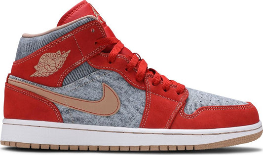 PROMO Jordan 1 Mid Denim Red