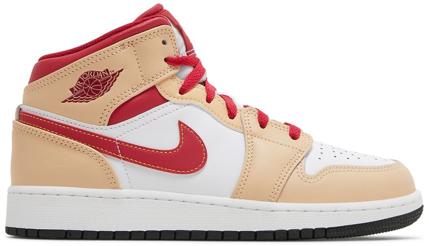 PROMO Jordan 1 Mid Light Curry Cardinal (GS)