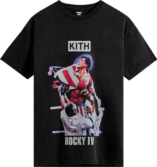 PROMO Kith Rocky IV Vintage Tee Black