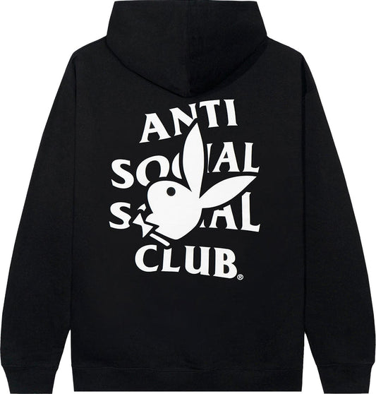 PROMO Anti Social Social Club Playboy Bunny Logo Hoodie Black