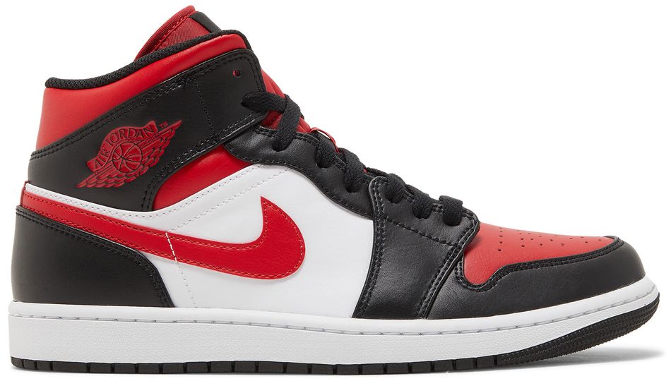 Jordan 1 Mid White Black Red (2022)