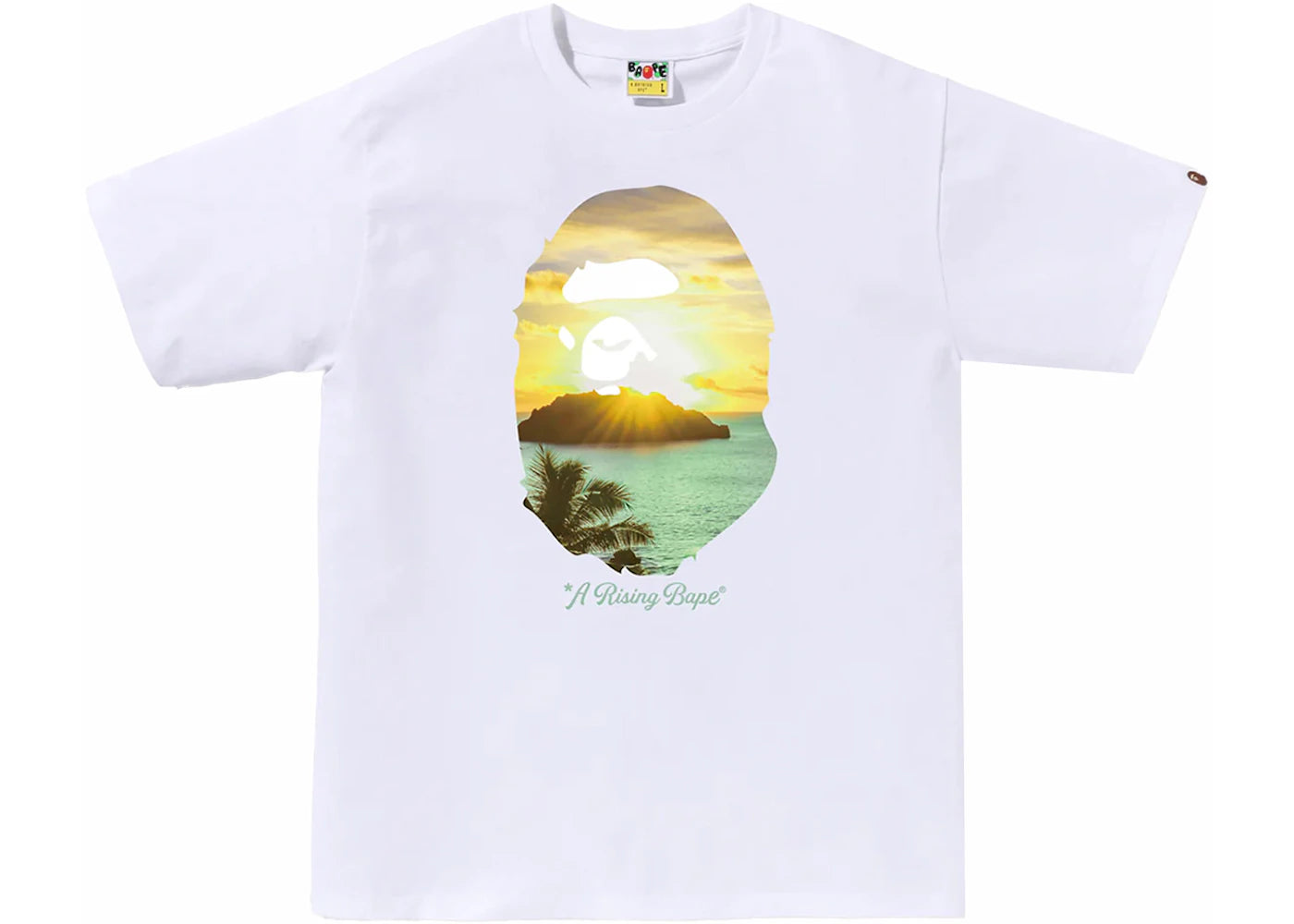 BAPE A Rising Bape Sun Tee White