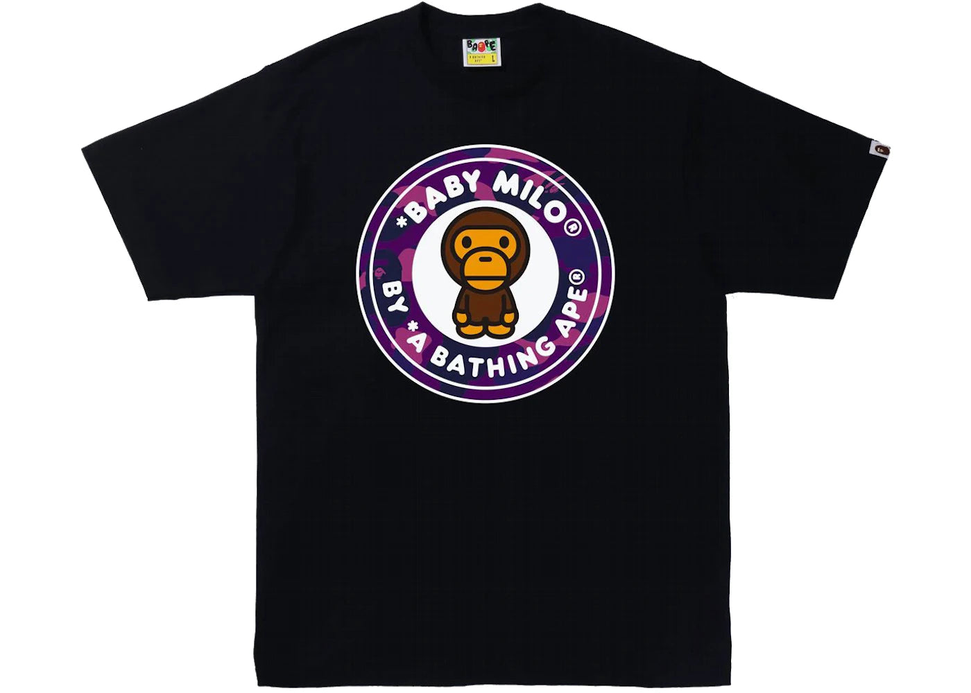 Black Friday BAPE Baby Milo Purple Circle Tee Black