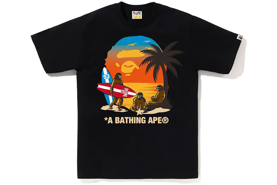 BAPE Sunset Surf Tee Black