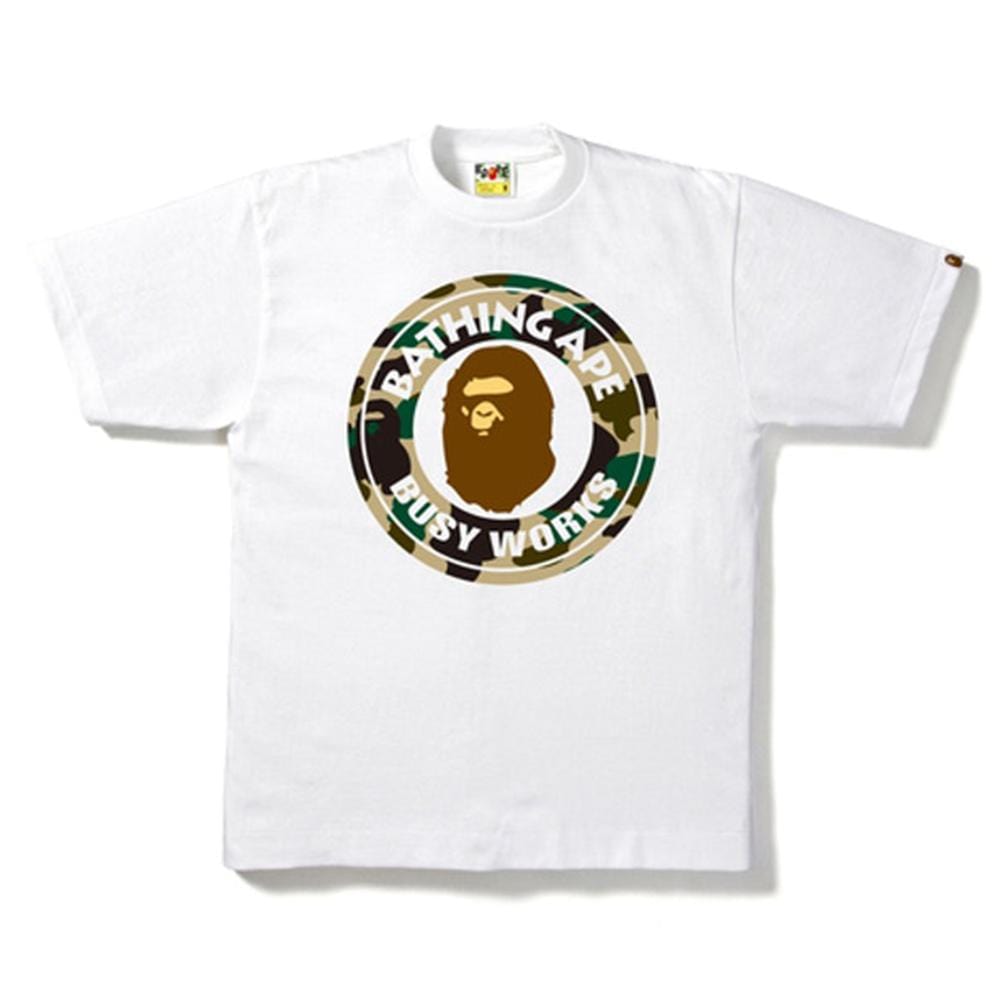 PROMO BAPE Busy Works Brown Ape Tee White