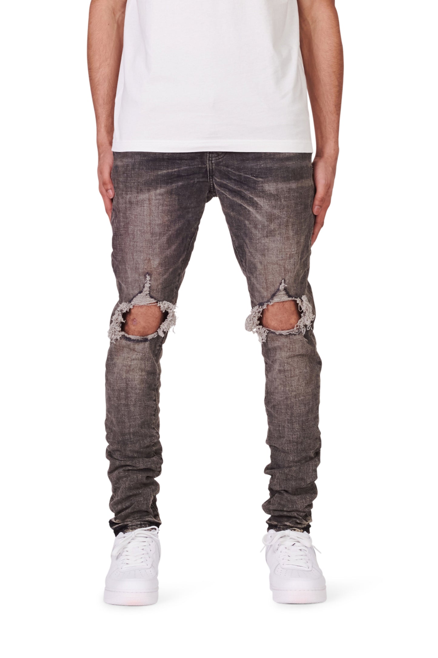 Purple Brand Grey Dirty Blowout Denim Jean