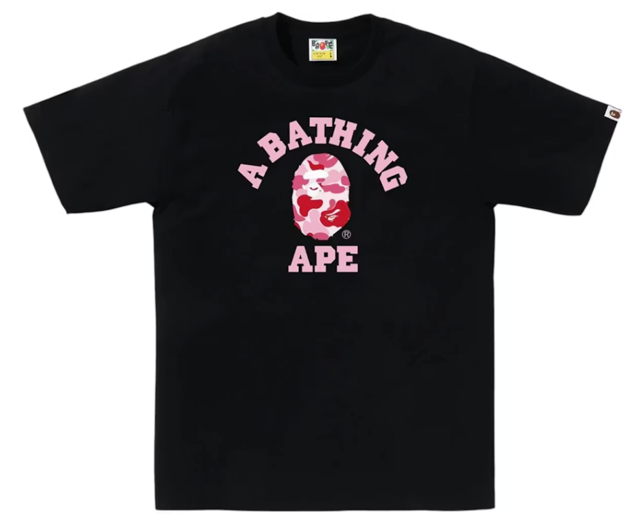 BAPE ABC Camo College Tee (SS25) Black/Pink
